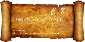 Czeglédy Károly névjegykártya