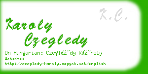 karoly czegledy business card